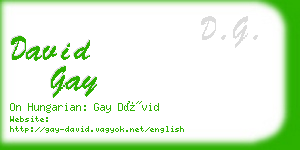 david gay business card